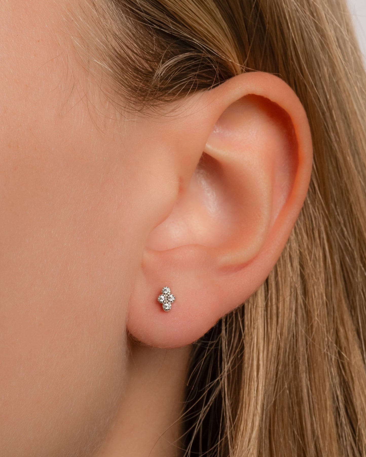 Tiny 4 Stone CZ Studs