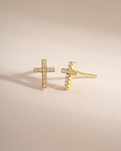 Tiny Cross Studs