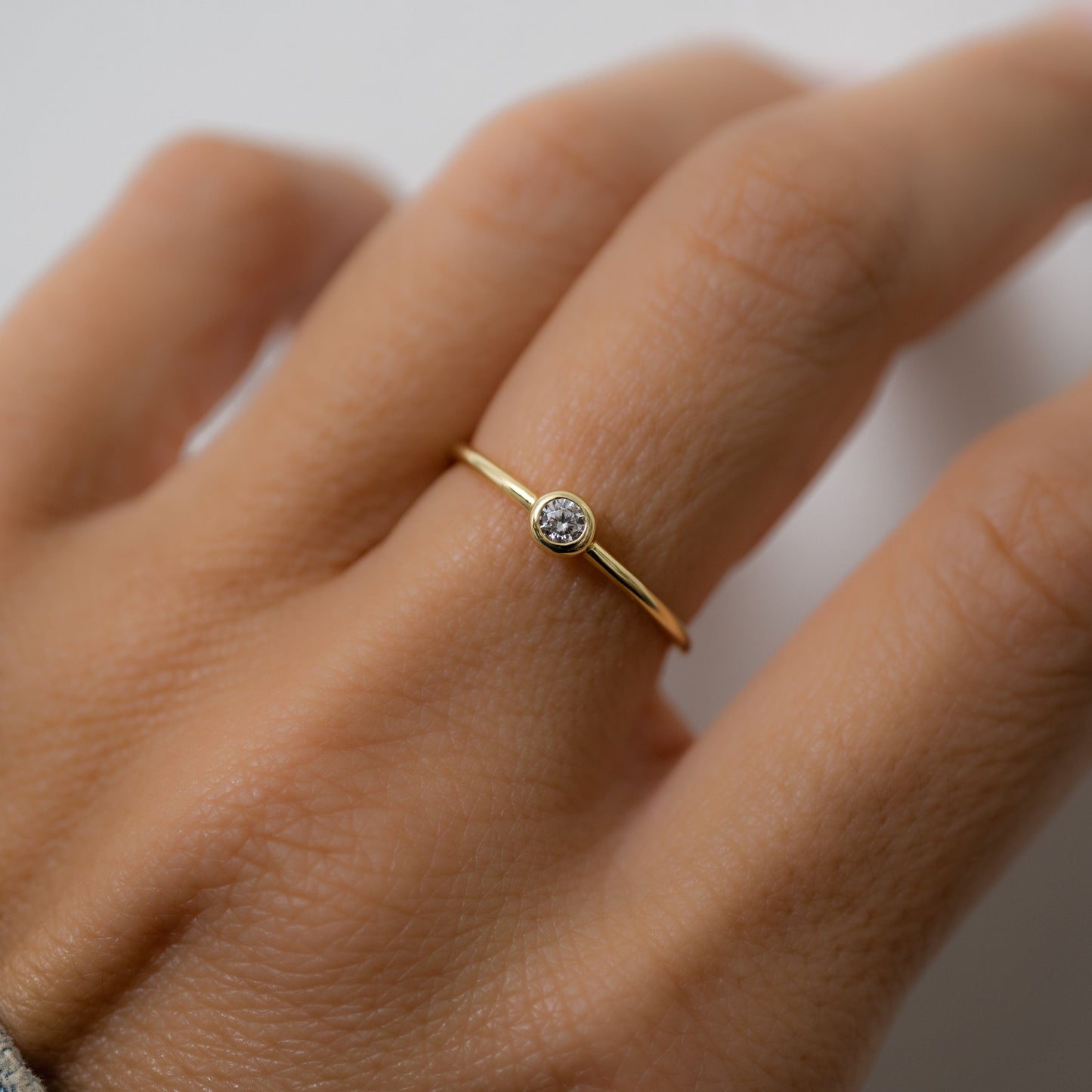 Solitaire Bezel Ring