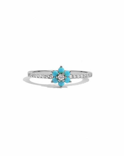Turquoise Flower Ring