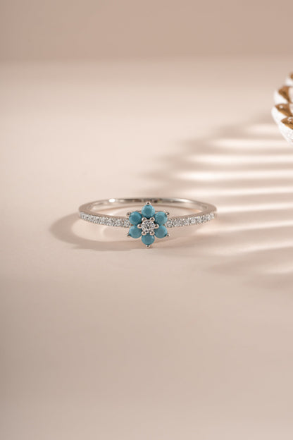 Turquoise Flower Ring