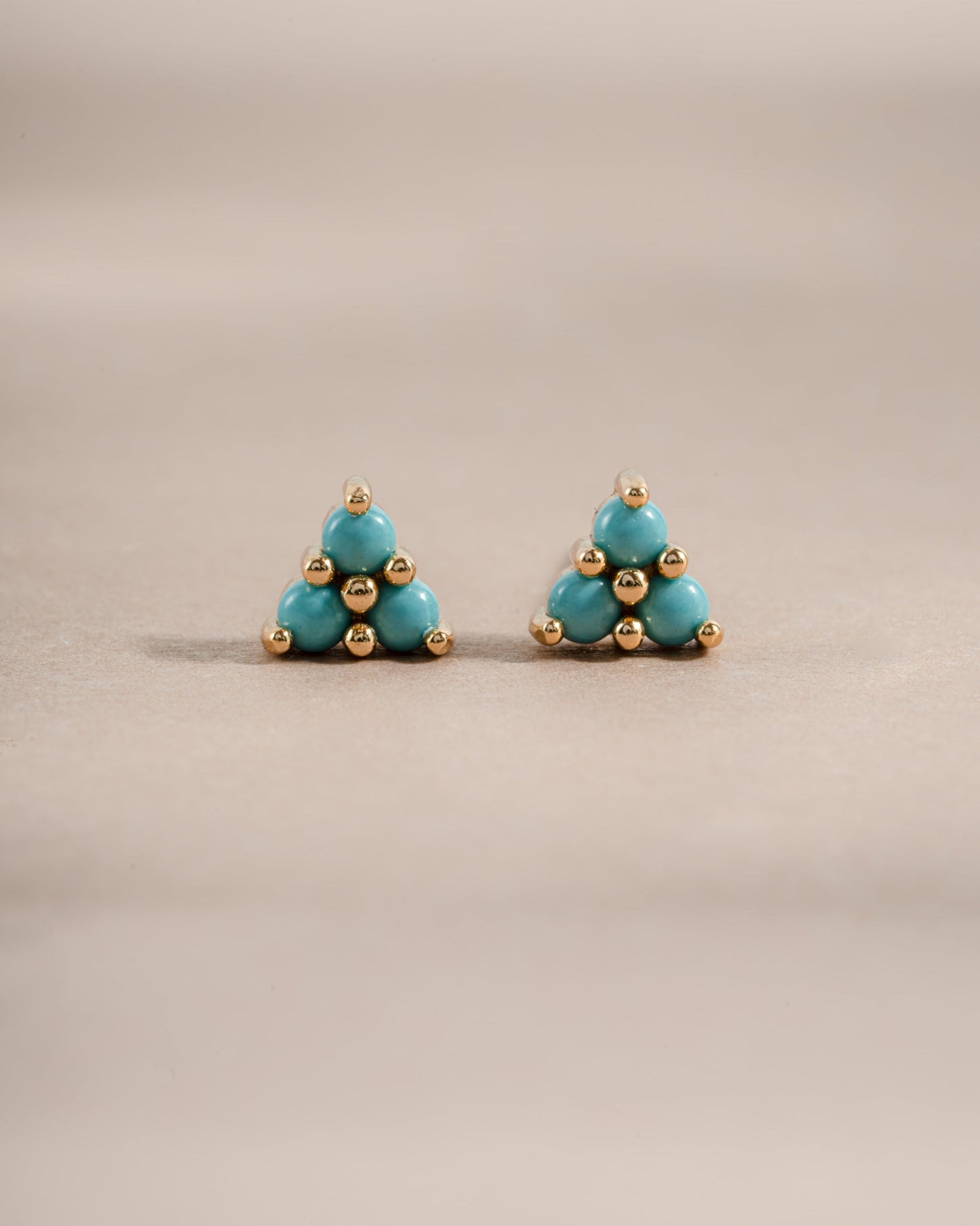 Turquoise Three Stone Studs