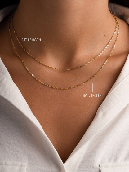 Thin Twisted Chain Necklace