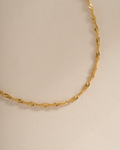 Thin Twisted Chain Necklace