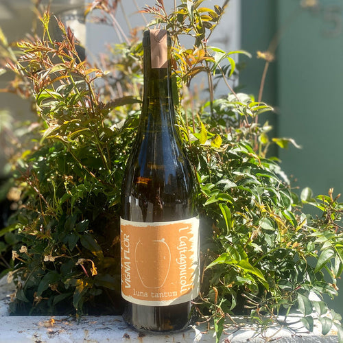 Vigna Flor Lumatantum Bianco 2021 wine bottle with white and orange label