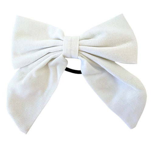 White Linen Bottle Bow