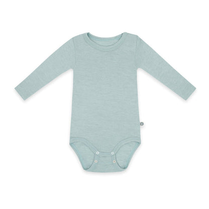 Wolle-Seide Langarm-Body | Essential Mint