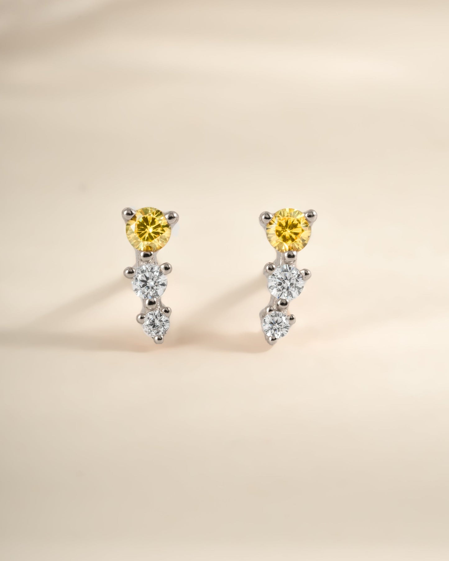 Yellow & Diamond Ear Climber