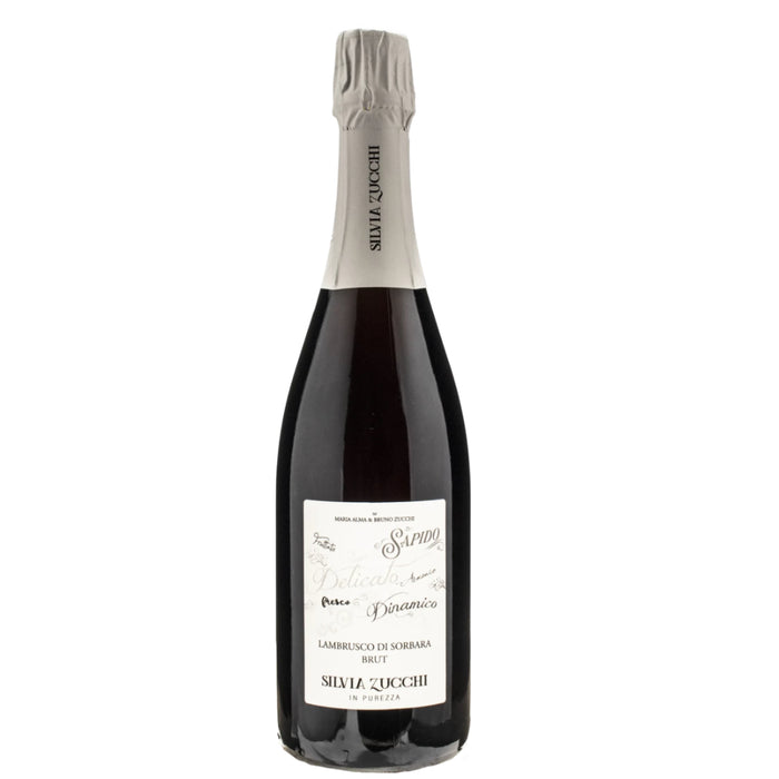 Zucchi Brut Lambrusco di Sorbara 2023 sparkling wine bottle with cream label